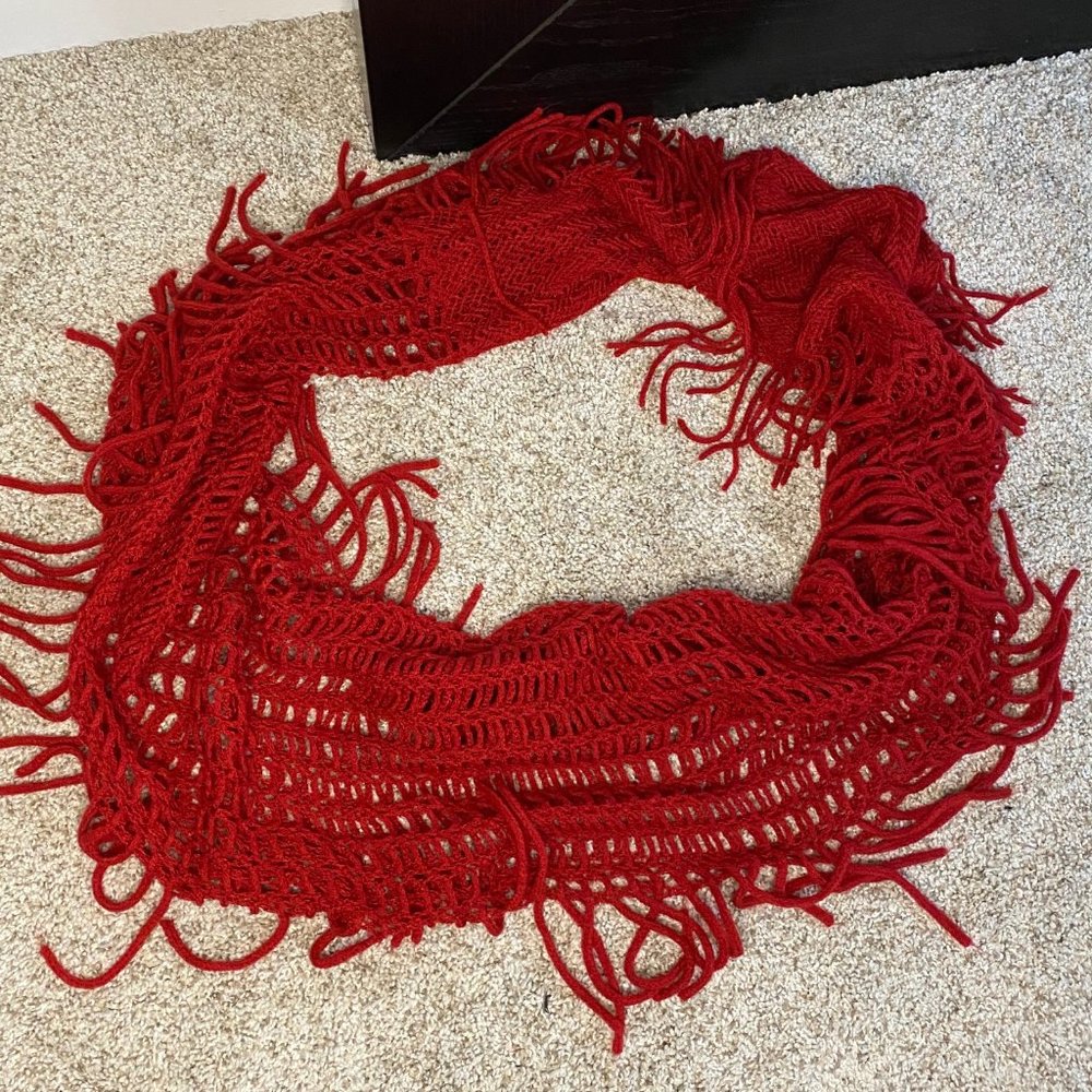 Red Infinity Scarf - Picture 2 of 2